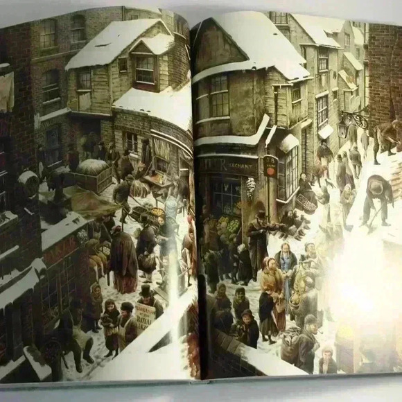 🔴💥💙CHARLES DICKENS, ANTIQUE CHRISTMAS CAROL BOOK (1990, HARDCOVER) - Picture 6 of 9